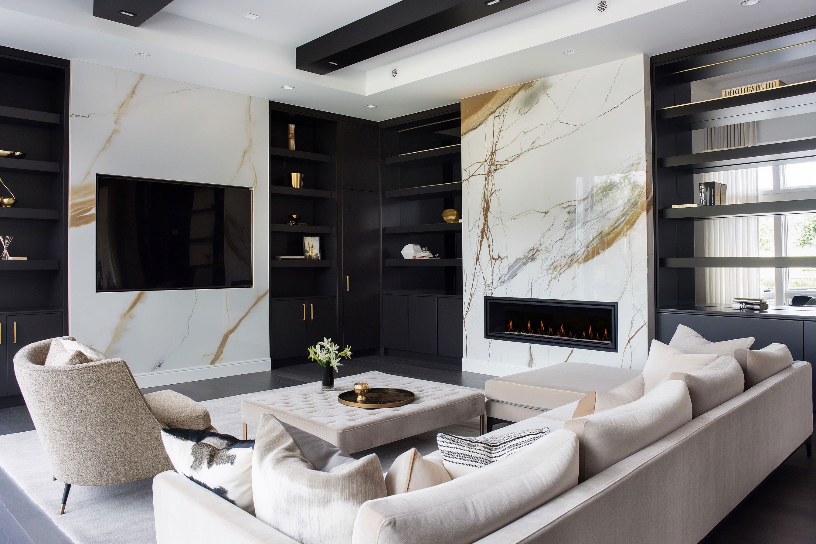Antes & Después: Diseño de Interiores de Nueva Construcción de Lujo por decoradores de interiores en Sarasota, Florida