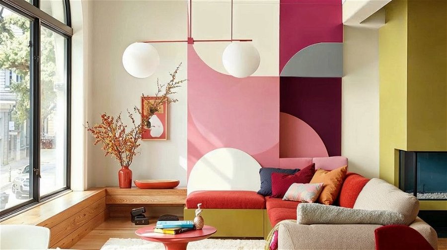 Color blocking in interior design by Decorilla