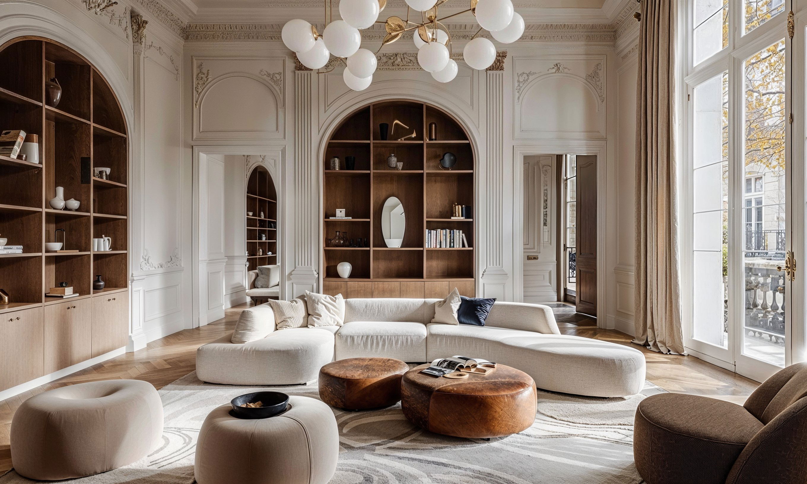 Before &amp; After: Neoclassical Style Home Makeover by affordable Detroit interior decorators