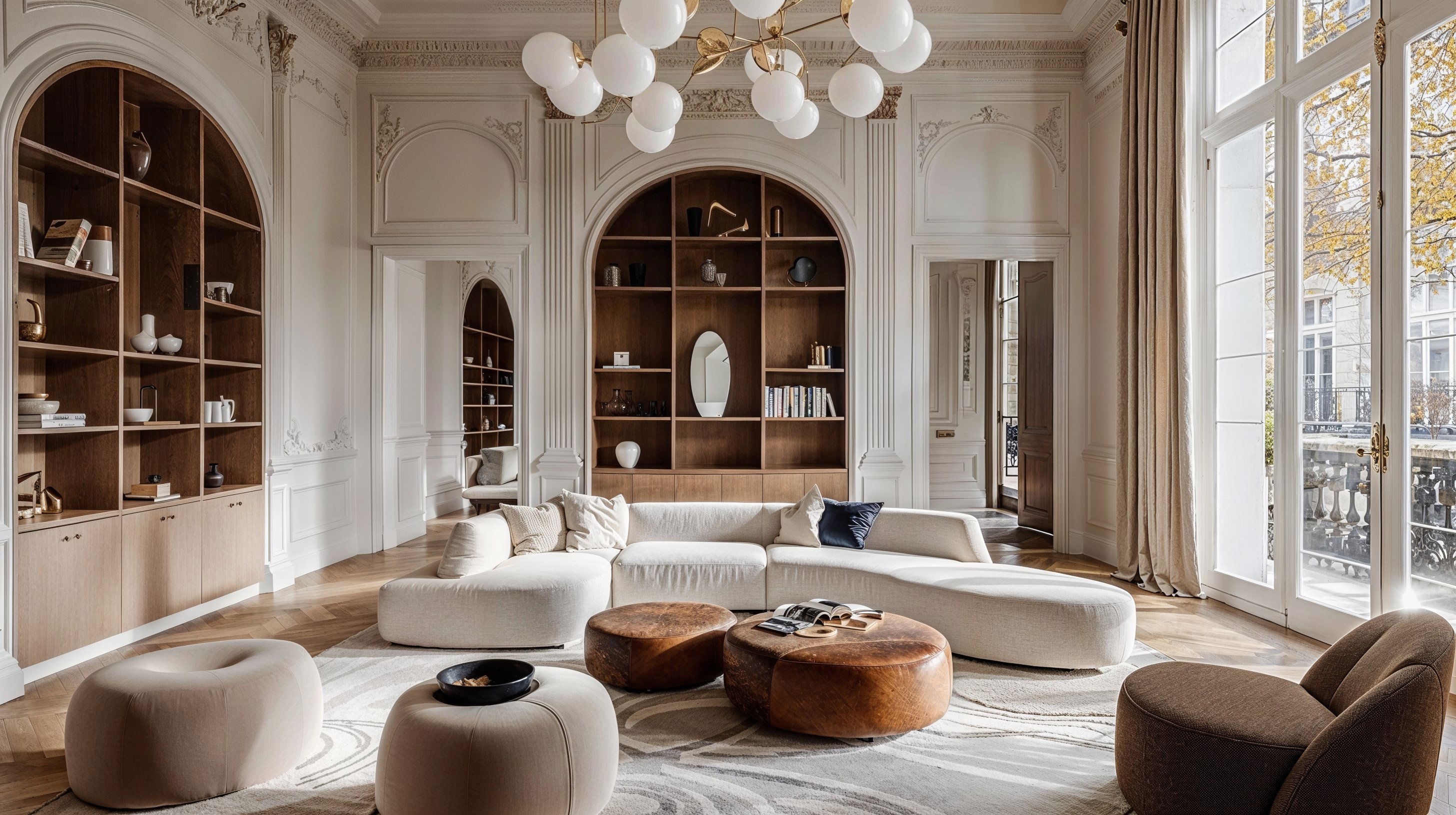 Before &amp; After: Neoclassical Style Home Makeover by affordable Detroit interior decorators