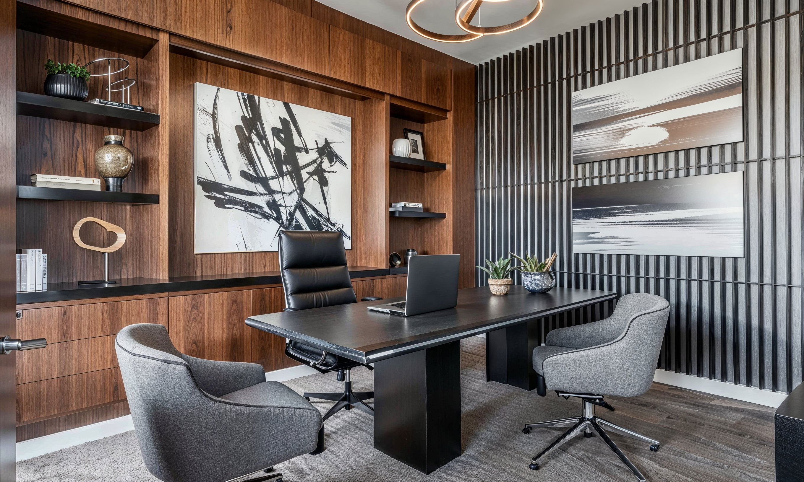 Before & After: Contemporary Executive Office Design by top Naples interior decorators