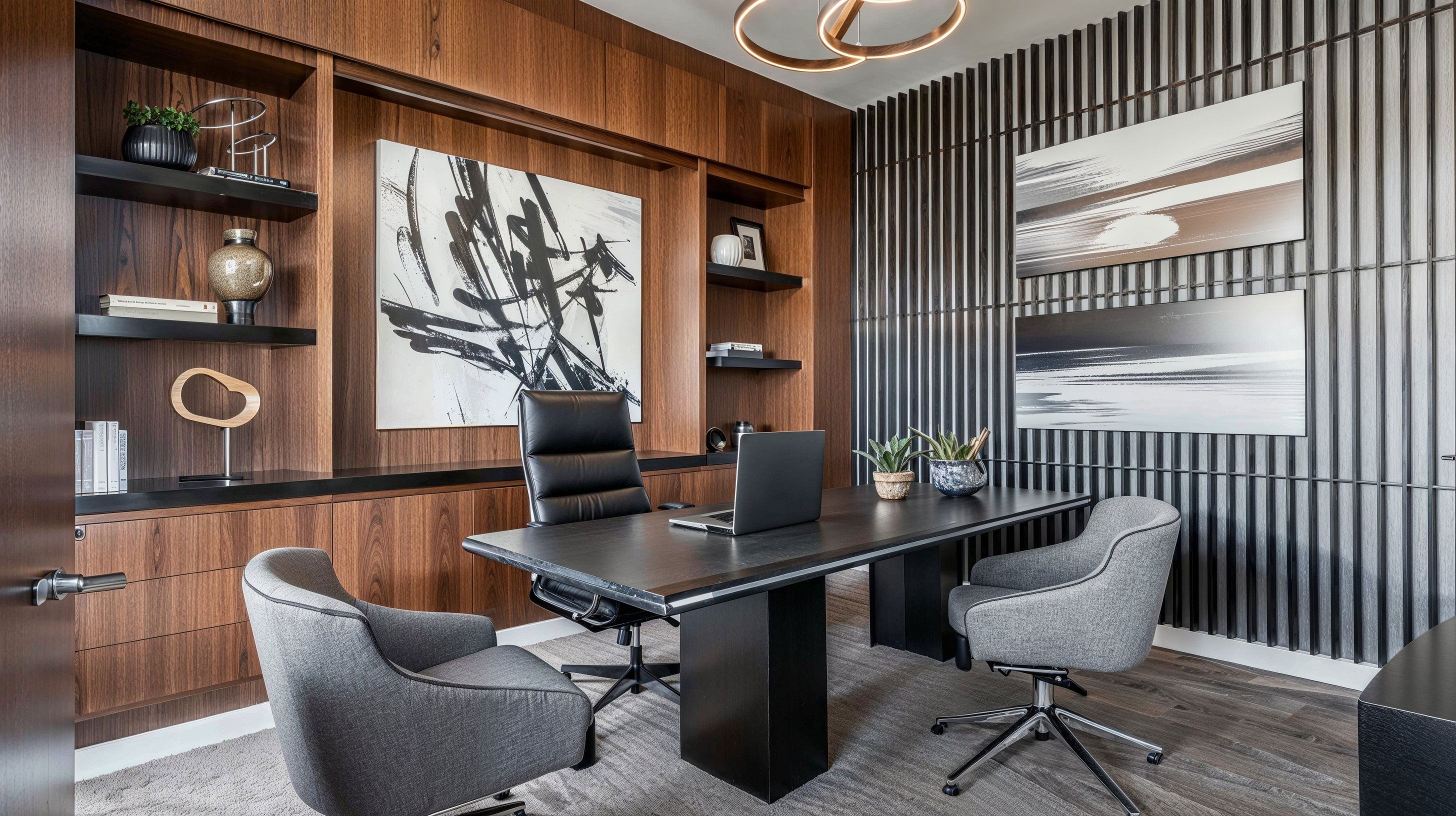 Before & After: Contemporary Executive Office Design by top Naples interior decorators