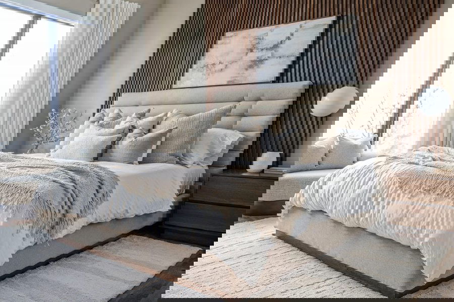 Luxury modern master bedroom design by Decorilla