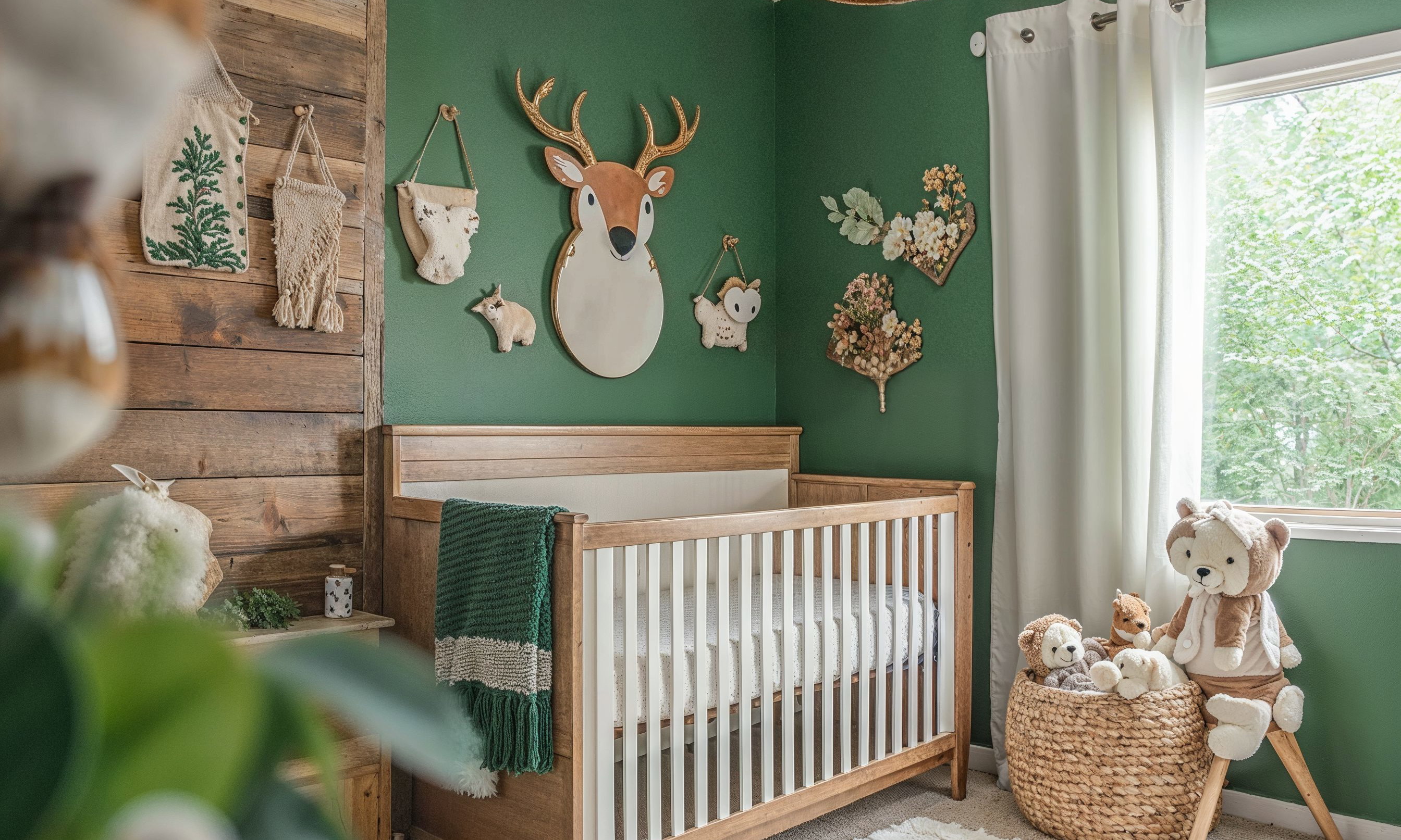 Before &amp; After: Adorable Forest-Themed Nursery by interior decorators in Norfolk, Virginia