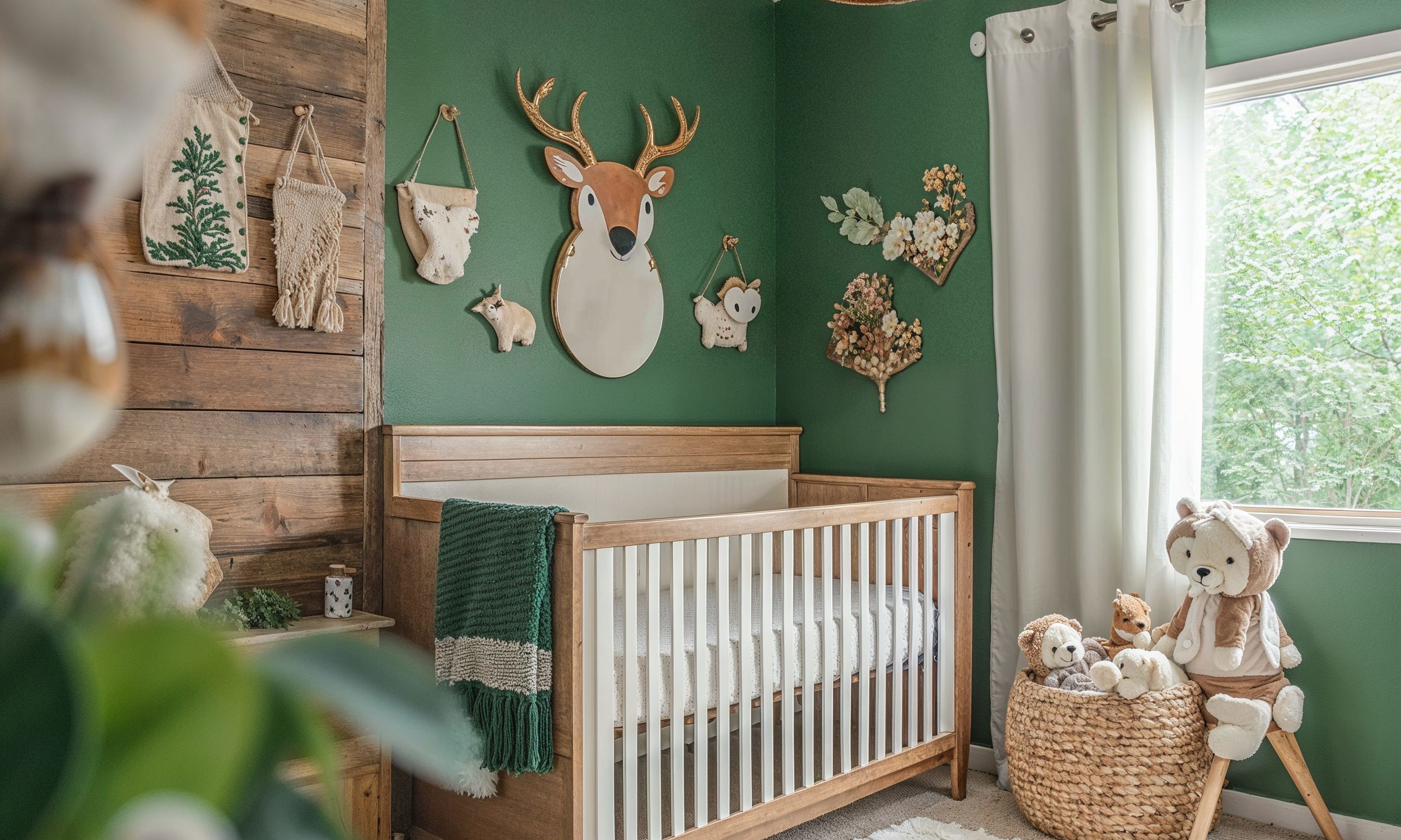 Before & After: Adorable Forest-Themed Nursery by affordable Virginia interior decorators