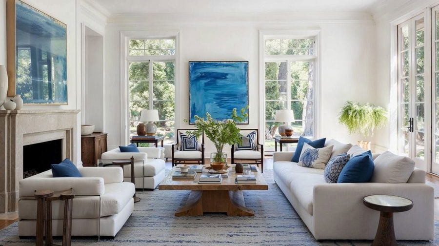 How to decorate with blue, by Decorilla