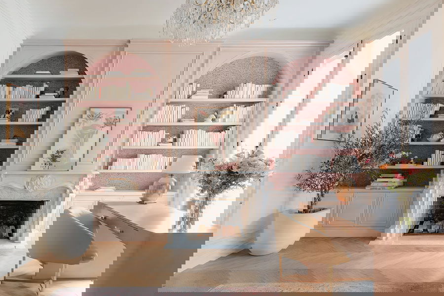 Before & After: French Interior Style for a Feminine Home Office