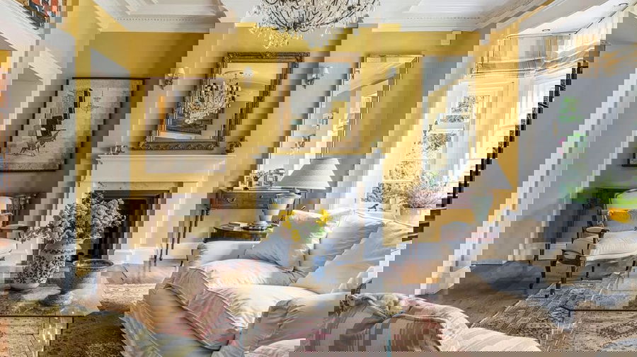 Traditional yellow room by Decorilla online interior design