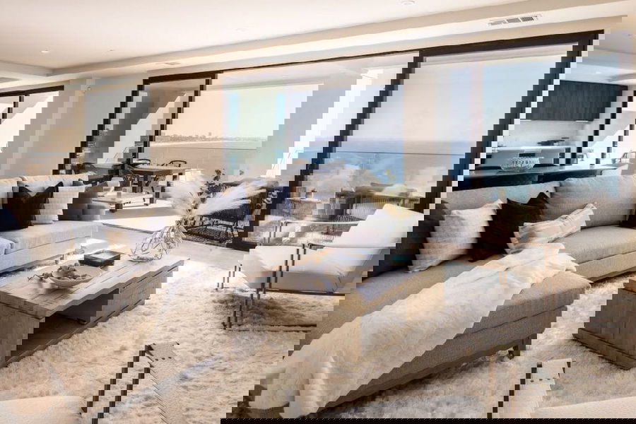 Living room by Decorilla's top Balearic Islands interior designers - Jacqueline H. 