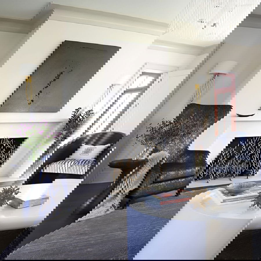 Best reading chairs in a living room by Decorilla designer, George R.