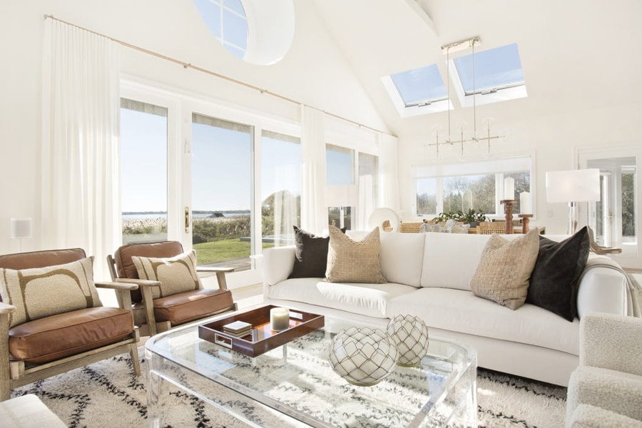 Breezy Contemporary Coastal Interior Design for a living room by Decorilla designer, Peter C.
