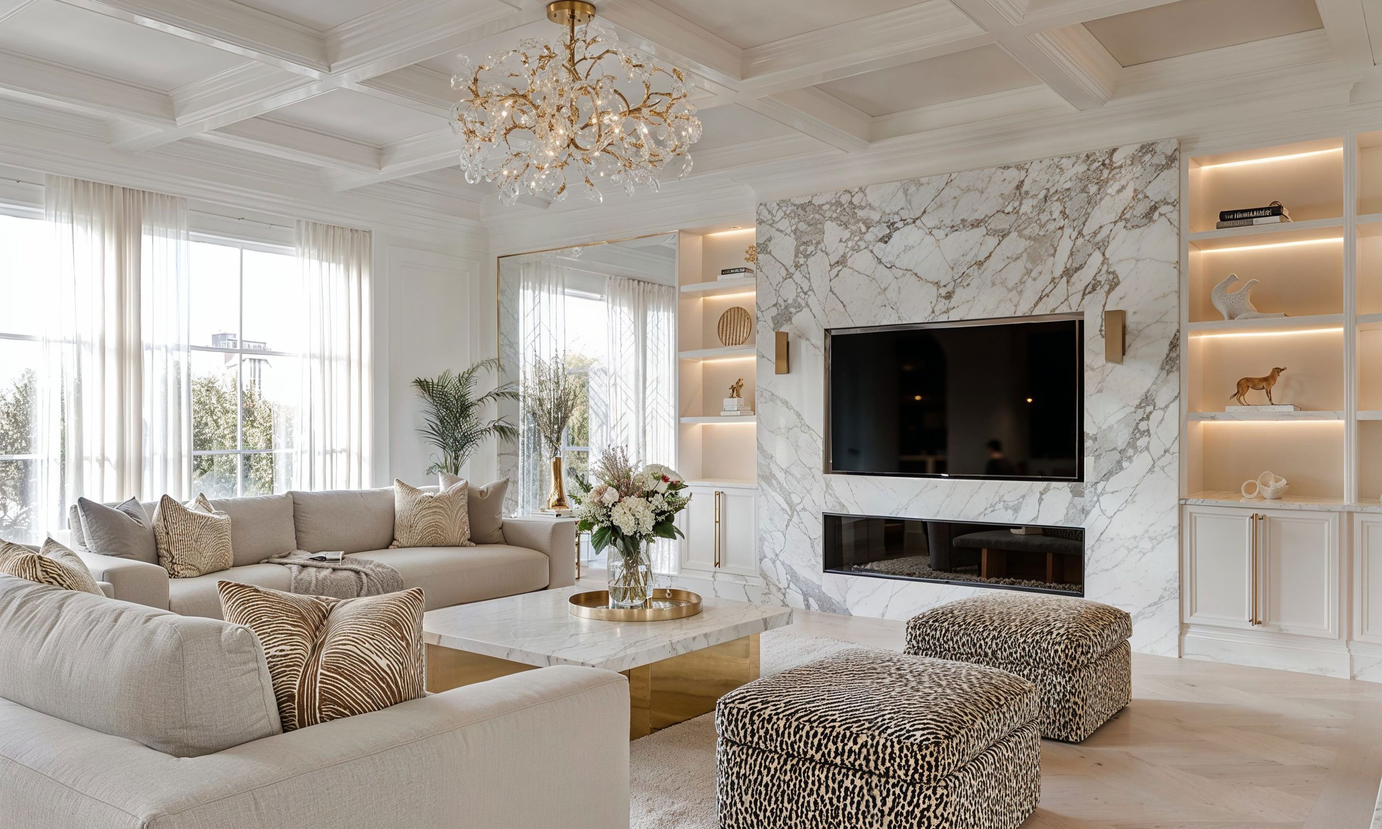 Before &amp; After: Tastefully Glamorous Interior Design by top Baltimore interior decorators