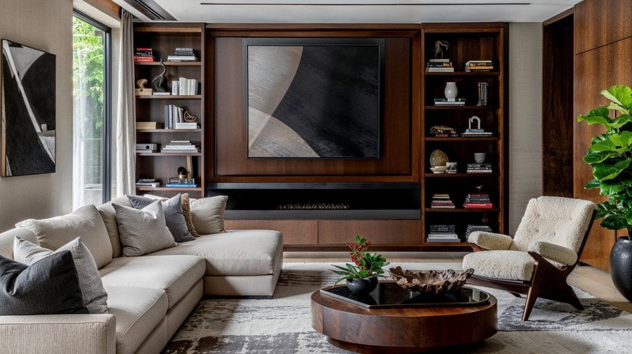 Built ins as an accent wall idea by Decorilla
