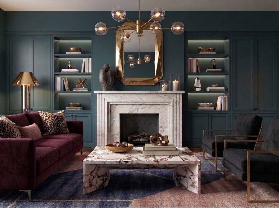 Moody eclectic glam interior by Decorilla