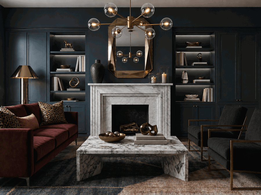 Moody eclectic glam interior by Decorilla