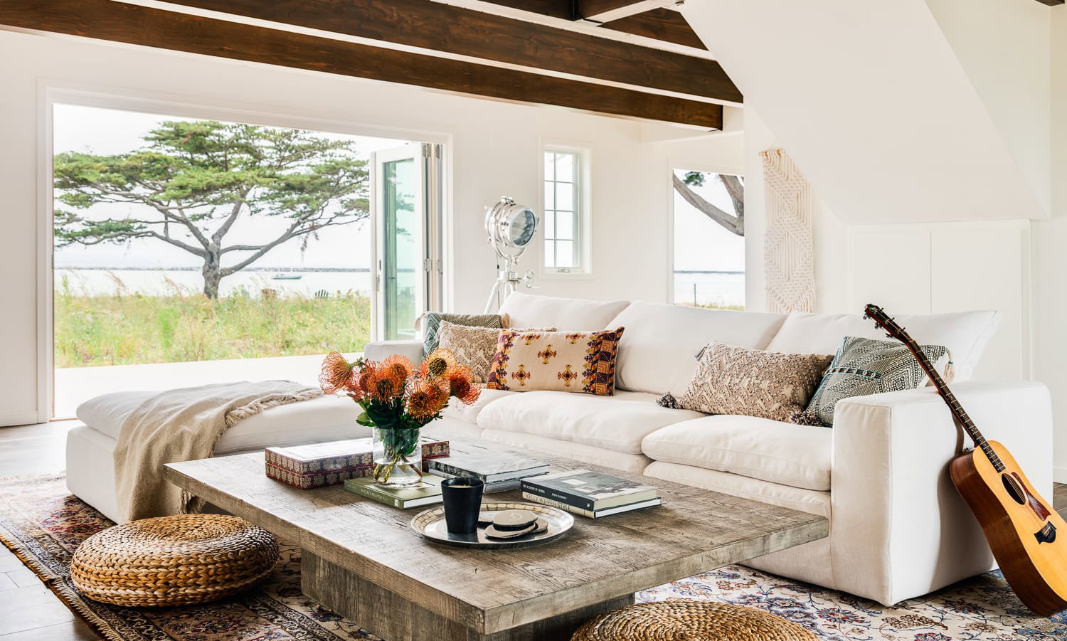 Before & After: Scandi Boho Living Room & Breakfast Nook by top San Antonio interior decorators